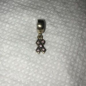 Breast cancer ribbon Pandora charm